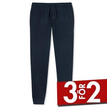 Schiesser Mix and Relax Lounge Pants With Cuffs Mörkblå bomull Small H...