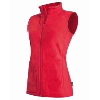Stedman Active Fleece Vest For Women Röd polyester Medium Dam