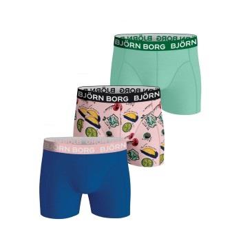 Björn Borg Kalsonger 3P Cotton Stretch Shorts For Boys 2033 Blå/Rosa b...