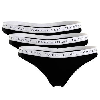 Tommy Hilfiger Trosor 3P Recycled Essentials Thong Svart Large Dam