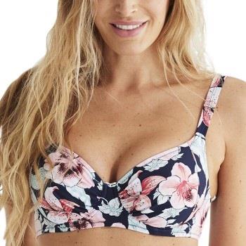 Damella Sophia Pink Lillies Underwire Bikini Bra Blå/Rosa D 44 Dam