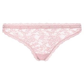 Calvin Klein Trosor CK One Lace Thong Ljusrosa nylon Small Dam