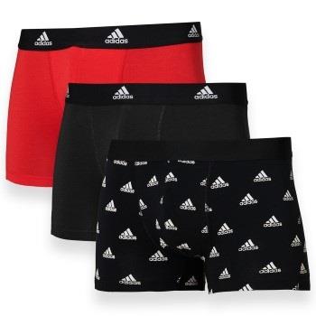 adidas Kalsonger 3P Active Flex Cotton Trunk Svart/Röd bomull Medium H...