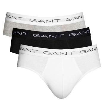 Gant Kalsonger 3P Cotton Stretch Briefs Svart/Vit bomull Large Herr