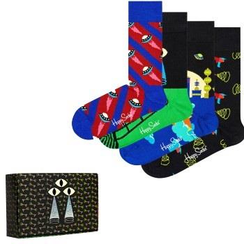 Happy socks Strumpor 4P Space Socks Gift Box Svart bomull Strl 41/46