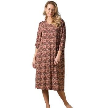 Trofe Flora Long Sleeve Nightdress Flerfärgad viskos Medium Dam