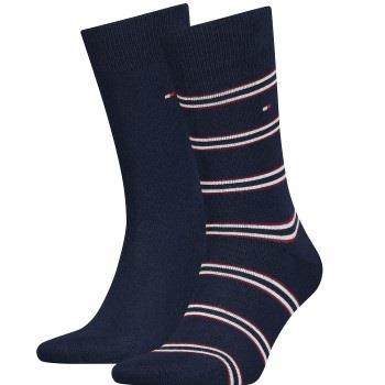 Tommy Hilfiger Strumpor 2P Men Tommy Stripe OC Sock Blå/Röd Strl 39/42...