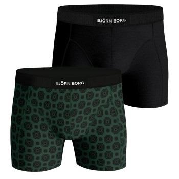 Björn Borg Kalsonger 2P Premium Cotton Stretch Boxer Svart/Grön bomull...