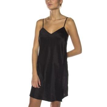 Damella 44001 Nightdress Svart silke Large Dam