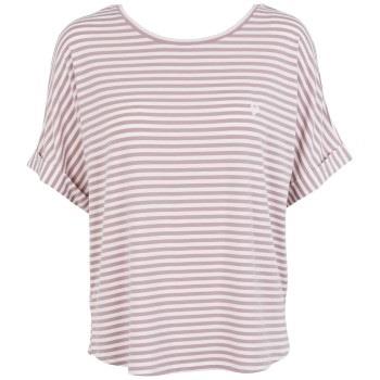 Missya Softness Stripe SS T-shirt Lila modal Large Dam