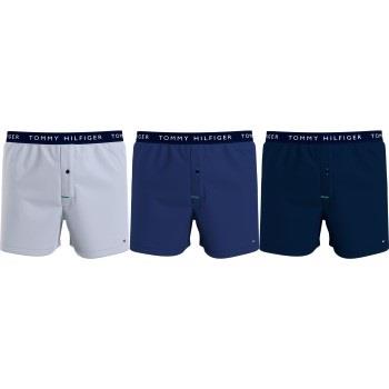 Tommy Hilfiger Kalsonger 3P Recycled Cotton Woven Boxer Shorts Blå/Grå...