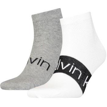 Calvin Klein Strumpor 2P Logo Ribbon Sneaker Socks Vit Strl 39/42 Herr