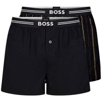 BOSS Kalsonger 2P EW Boxer Shorts Svart polyester Small Herr