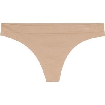 Calvin Klein Trosor Fusion Flex Thong Beige polyamid Medium Dam