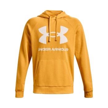 Under Armour Rival Fleece Big Logo Hoodie Orange/Vit Large Herr