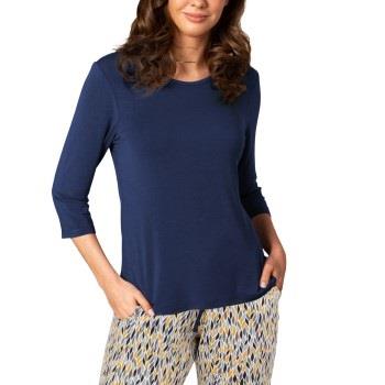 Lady Avenue Bamboo Pyjamas Three Quarter Sleeve Marin mönstrad Bambu S...