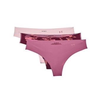 Under Armour Trosor 3P Pure Stretch Thong Rosa Mönstrad Medium Dam