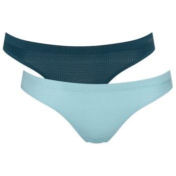 Sloggi Trosor 2P ZERO Motion Mini Brief Blå polyester Large Dam