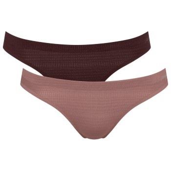 Sloggi Trosor 2P ZERO Motion Mini Brief Brun polyester Large Dam