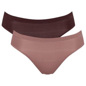 Sloggi Trosor 2P ZERO Motion Ultra High Leg Brief Brun polyester Small...