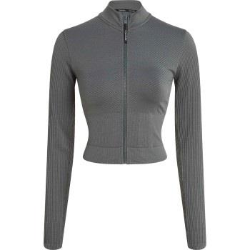 Calvin Klein Sport Seamless Zip Up Jacket Grön polyamid X-Large Dam