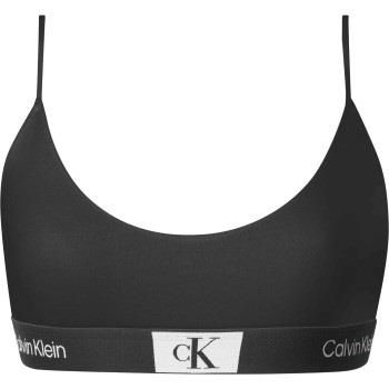 Calvin Klein BH CK96 Unlined Bralette Svart bomull X-Large Dam