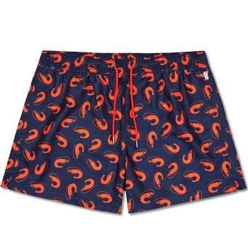 Happy socks Badbyxor Shrimpy Swim Shorts Marin mönstrad polyester Medi...