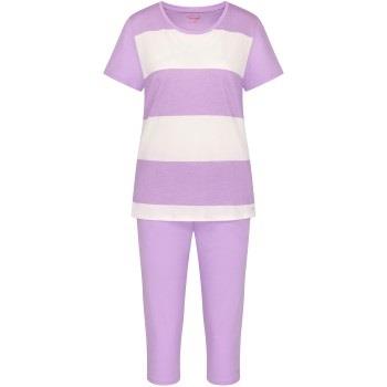 Triumph Pyjama Set X 01 Vit/Lila bomull 38 Dam