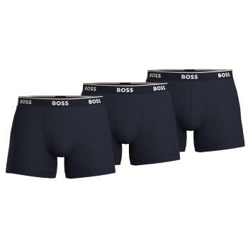 BOSS Kalsonger 3P Cotton Stretch Boxer Brief Long Mörkblå bomull Mediu...