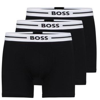 BOSS Kalsonger 3P Solid Cotton Bold Boxer Svart bomull Small Herr