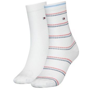 Tommy Hilfiger Strumpor 2P Coastal Stripe Tencel Socks Vit m Ränder St...