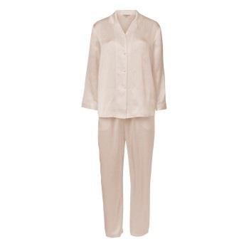 Lady Avenue Pure Silk Basic Pyjamas Pärlvit silke Medium Dam