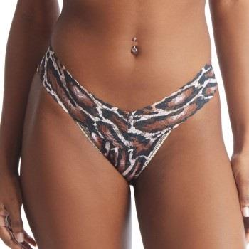 Hanky Panky Trosor Printed Low Rise Thong Svart/Vit nylon One Size Dam