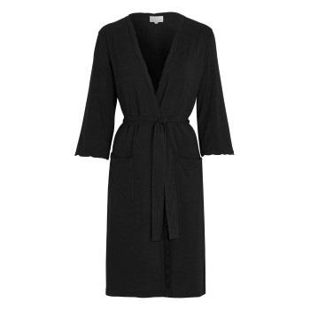 Damella Viscose Plain Wave Robe Svart Bambu Small Dam