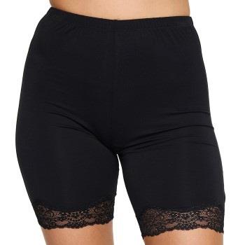 Damella Bamboo Lace Shorts Svart ull Small Dam