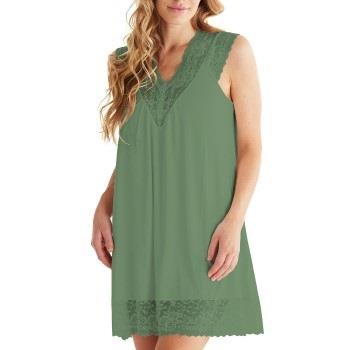 Damella Viscose Plain Sleeveless Nightdress Grön viskos X-Small Dam