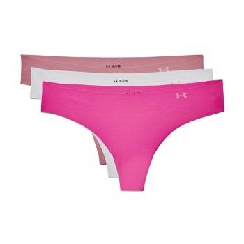 Under Armour Trosor 3P Pure Stretch Thong Rosa/Vit Small Dam