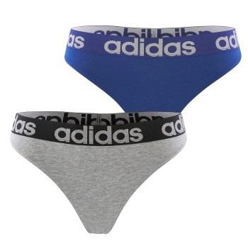 adidas Trosor 2P Underwear Brazilian Thong Blå/Grå bomull Small Dam