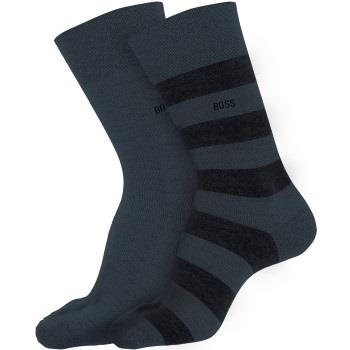 BOSS Strumpor 2P RS Block CC Socks Svart/Blå Strl 39/42