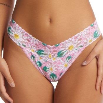 Hanky Panky Trosor Printed Original Rise Thong Rosa nylon One Size Dam