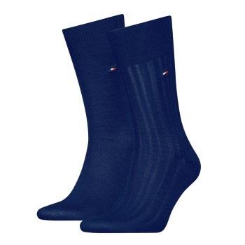 Tommy Hilfiger Strumpor 2P Fil D Ecosse Rib Socks Marin Strl 43/46 Her...