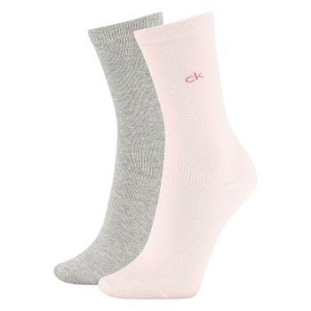 Calvin Klein Strumpor 2P Annika Flat Knit Sock Rosa/Grå Strl 37/41 Dam