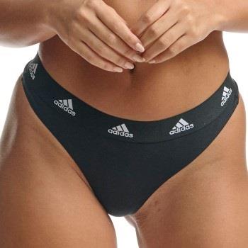 adidas Trosor 3P Sport Cotton Logo Thong Flerfärgad bomull Small Dam