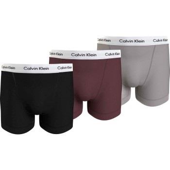 Calvin Klein Kalsonger 6P Cotton Stretch Trunks Svart/Röd bomull Small...