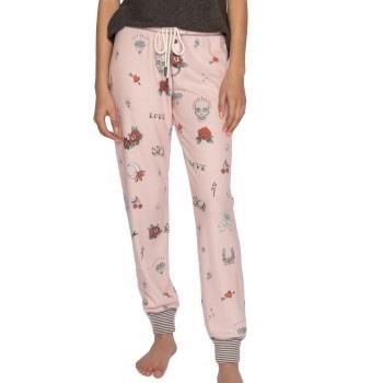 PJ Salvage Livin On The Edge Pants Rosa Mönstrad Medium Dam