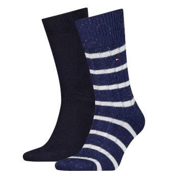 Tommy Hilfiger Strumpor 2P Men Neppy Stripe Sock Svart/Blå Strl 39/42 ...