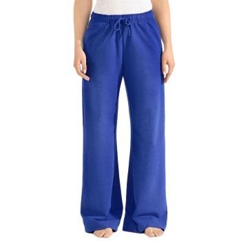 Bread and Boxers Wide Leg Lounge Pant Blå ekologisk bomull Small Dam