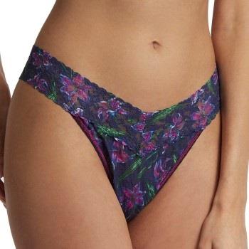 Hanky Panky Trosor Printed Original Rise Thong Mörklila nylon One Size...