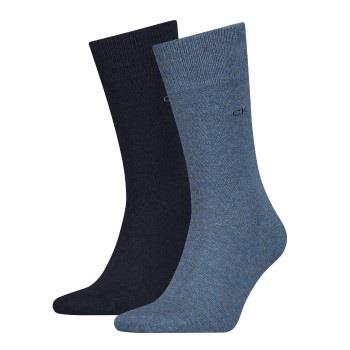 Calvin Klein Strumpor 2P Carter Casual Flat Knit Sock Marin/Blå Strl 3...