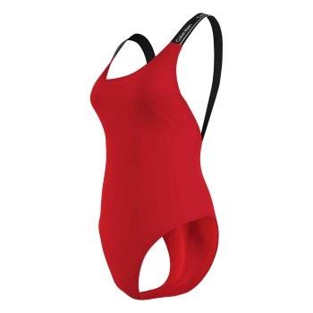 Calvin Klein Pure Swim One Piece Röd Large Dam